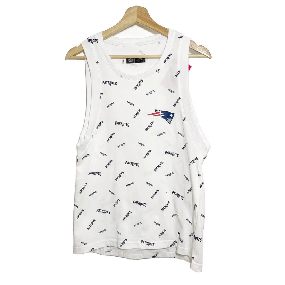 NWT NFL Team Apparel Patriots Tank Top Printed White Sz M